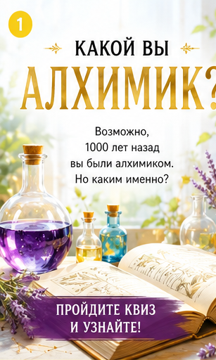 Слайд 1: Какой вы алхимик?